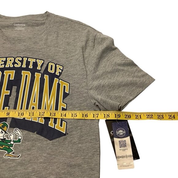NWT Notre Dame Fighting Irish Logo Short Sleeve Tee Mens Size Small Gray - Picture 5 of 8